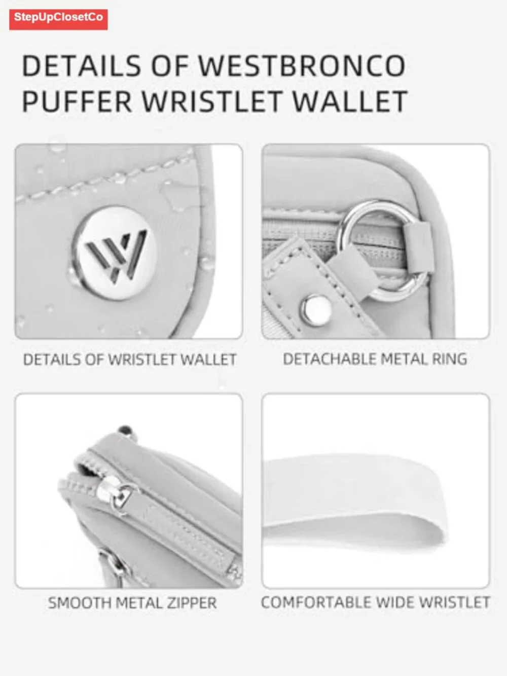 RFID Blocking Quilted Nylon Wristlet Wallet for Women, Phone Wallet with Card